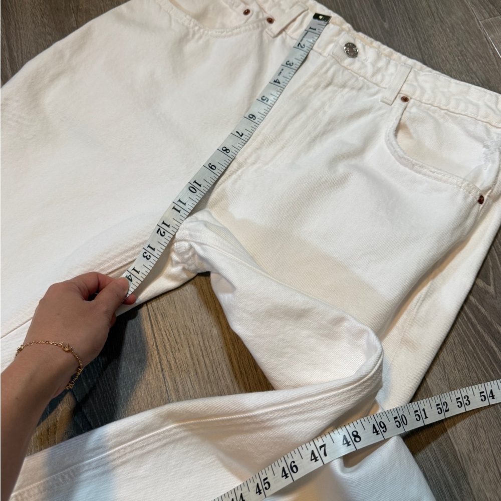 GRLFRND “The Harlow” High-Rise Bootcut Jeans with Slit – White – Size 30 - Picture 9 of 12